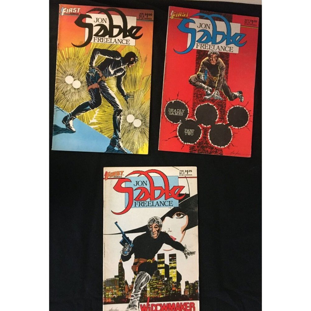 Jon Sable, Freelance lot of 7 Comic Books Circa 1984-1985